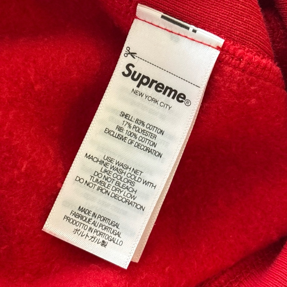 Supreme Ghostface arc logo Red Pullover Hoodie with Black Drip nwt large - Picture 12 of 16